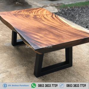 Model Meja Tamu Kayu Utuh Solid Trembesi