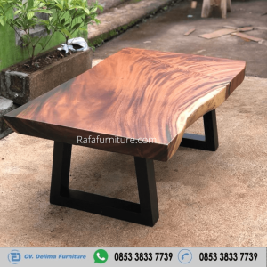 Harga Meja Tamu Kayu Utuh Solid Trembesi