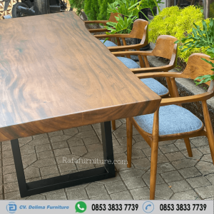 Model Meja Makan Satu Set Solid Panjang Besar