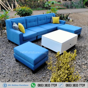 Kursi Sofa Tamu Blue Elegant Minimalis