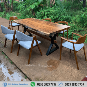Model Meja Makan Satu Set Solid Utuh RF