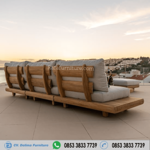 Model Kursi Sofa Kayu Jati Outdoor Natural