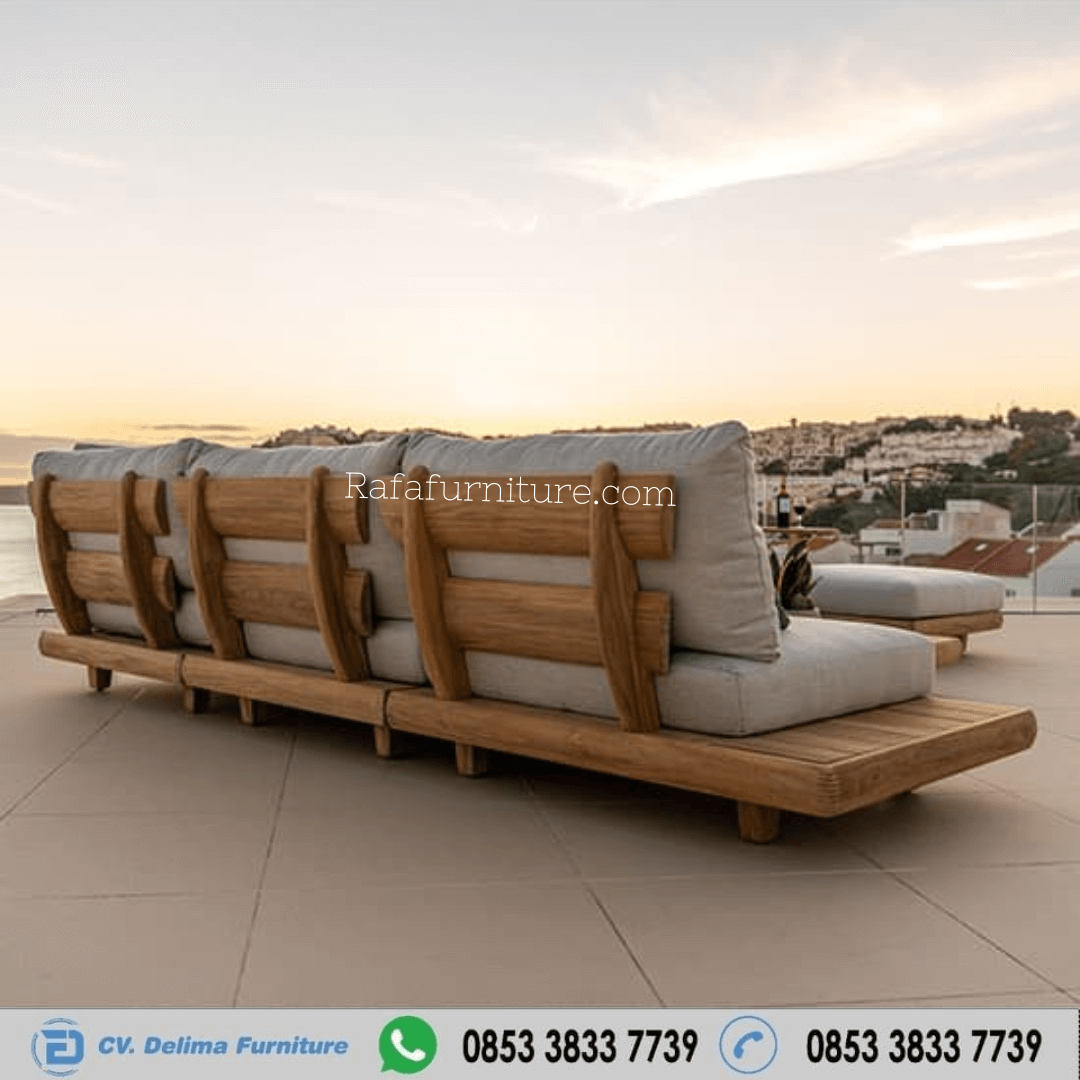Model Kursi Sofa Kayu Jati Outdoor Natural