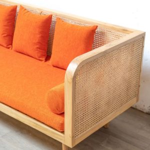 Desain Kursi Sofa Rotan 3 Seater Kayu Jati