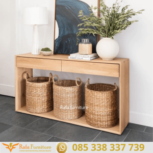 Meja Konsul Minimalis Jati Wood
