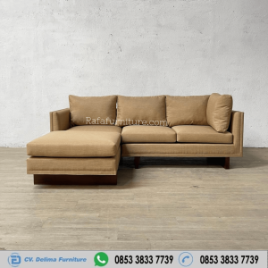Kursi Tamu Sofa Sudut Coklat Minimalis