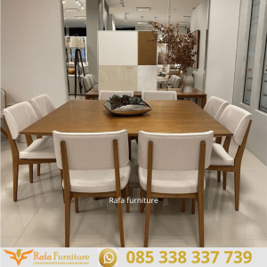 Set Meja Makan Minimalis 8 Kursi Keliling