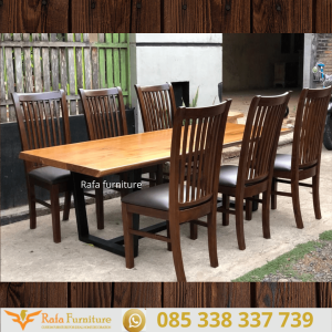 Jual Meja Makan Kayu Jati 6 Kursi Balero
