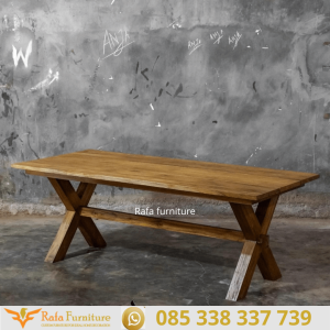 Meja Makan Kayu Jati Solid Teak Davie
