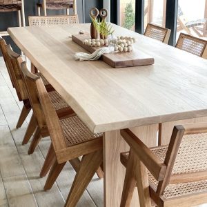 Harga Meja Makan Kayu Jati Natural Angie