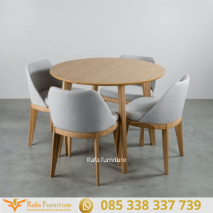 Set Meja Makan Kayu Jati 4 Seater