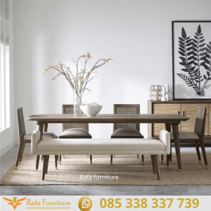 Set Meja Makan Jati Landon Dining Table
