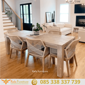 Dining Table Meja Makan Kayu Jati Set