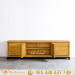 Meja Tv Minimalis Kayu Jati Arsenal