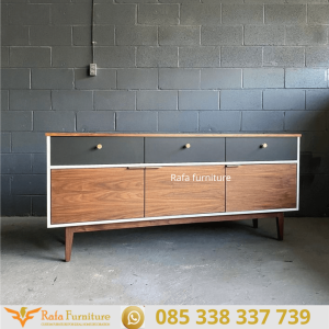 Cabinet Ceredenza Minimalis Kayu Jati Modern