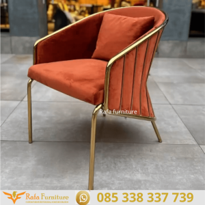 Kursi Cafe Stainlise Style Gold Ruji