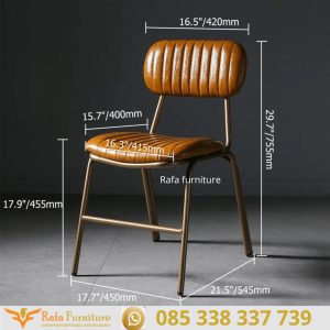 Jual Kursi Cafe Metal Besi Osel Brown