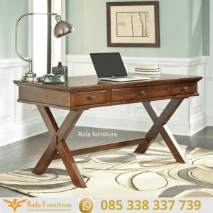 Meja Kerja Office Desk Jati Jepara Exchange