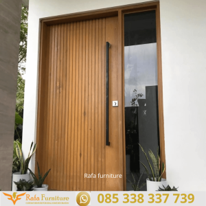Kusen Pintu Rumah Utama Kayu Jati Salur Garis