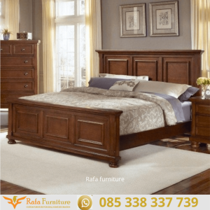 Tempat Tidur Kayu Jati Modern Arshad