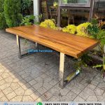 Desain Meja Kerja Minimalis Kayu Jati