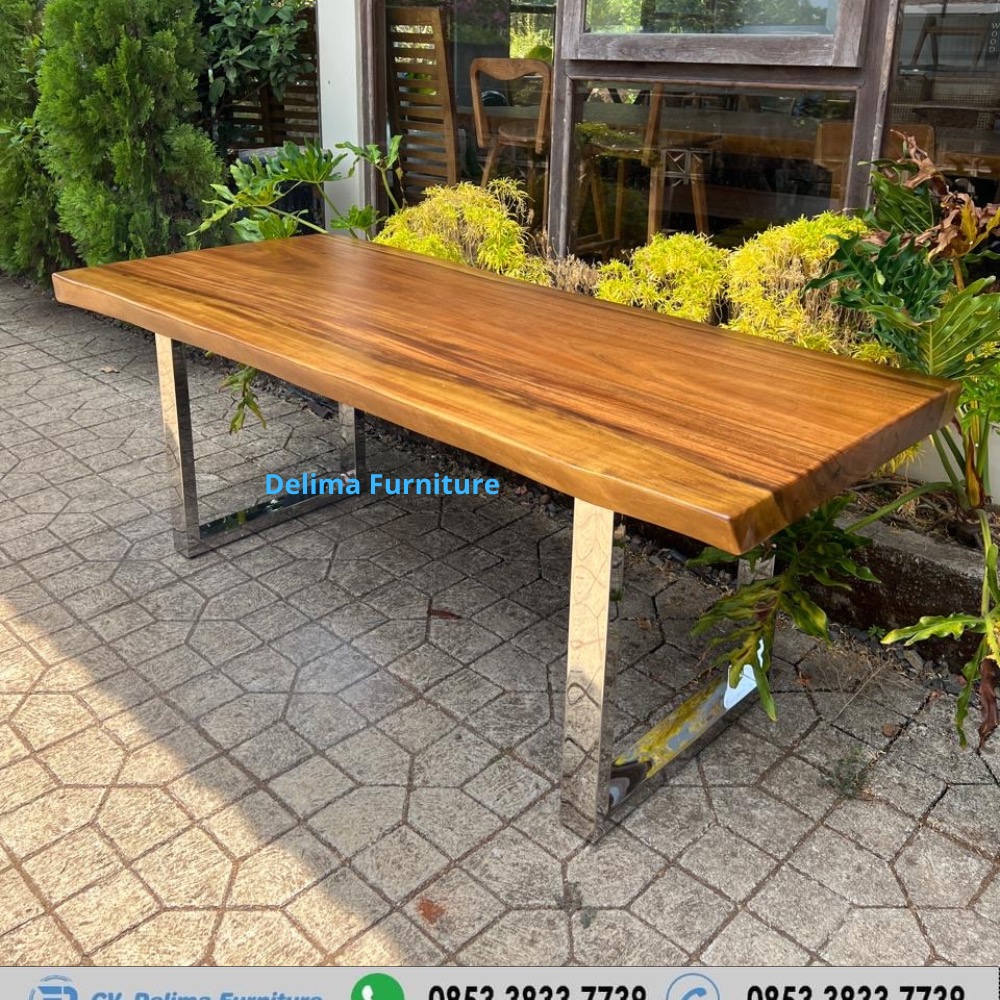 Desain Meja Kerja Minimalis Kayu Jati
