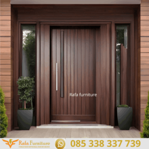 Pintu Rumah Utama Kayu Jati Modern Entrance