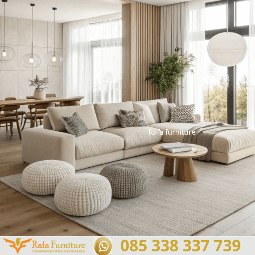 Kursi Sofa Tamu Minimalis Modern Full Cover Marina