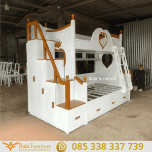 Kasur Anak Tingkat Minimalis Love White