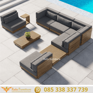 Kursi Sofa Outdoor Minimalis Set Cushion