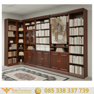 Lemari Buku Kayu Jati Jepara Shelves