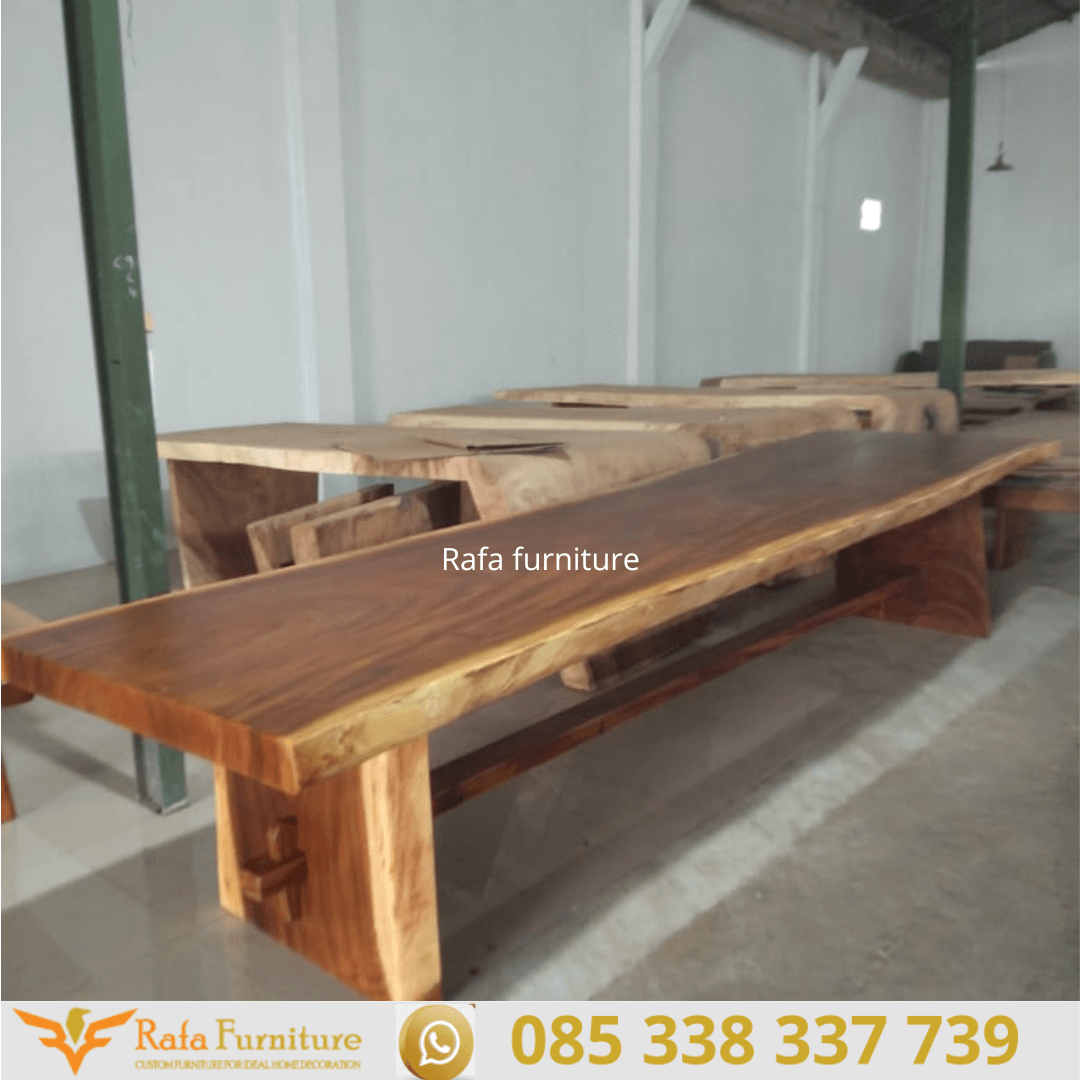 Meja Kayu Solid Utuh Tanpa Sambung Falah