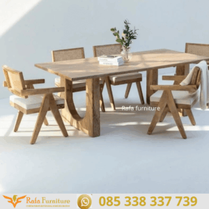 Set Meja Makan Kayu Jati Jepara Anna