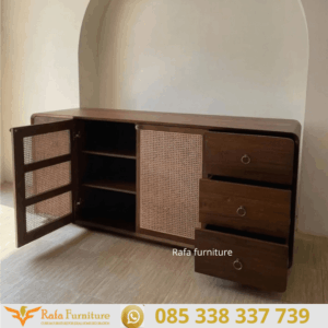 Harga Sideboard Rotan Estetik Untuk Ruang Tamu