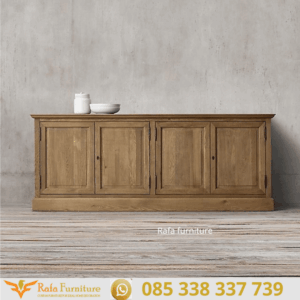 Kabinet Kayu Jati Minimalis 4 Pintu