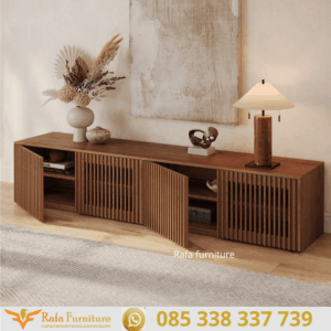 Meja TV Kayu Jati Pendek Stand