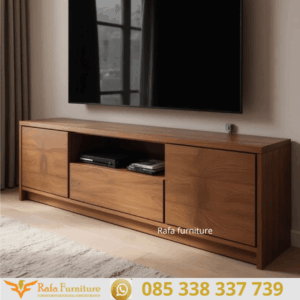 Meja Tv Stand Kayu Jati Minimalis Nepal