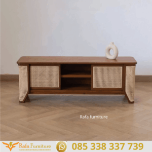 Meja TV Rotan Minimalis Modern