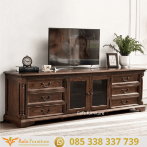 Meja Tv Minimalis Kayu Jati Jepara