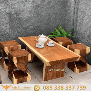 Set Meja Kopi Kayu Trembesi