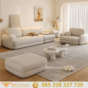 Set Sofa Minimalis Modern Warna Cream