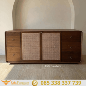 Sideboard Rotan Estetik Untuk Ruang Tamu