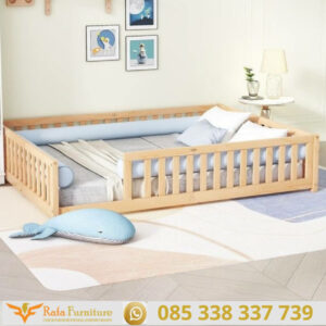 Ranjang Anak Kayu Natural Safety Minimalis