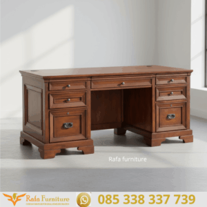 Meja Kerja Kayu Jati Minimalis