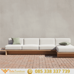 Sofa L Minimalis Modern Kayu Jati
