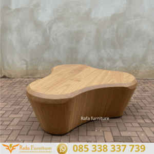 Meja Tamu Natural Style Kontur Unik