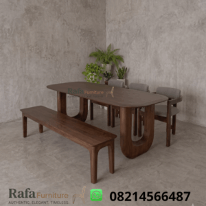 Set Meja Makan Kayu Jati Solid Armenia