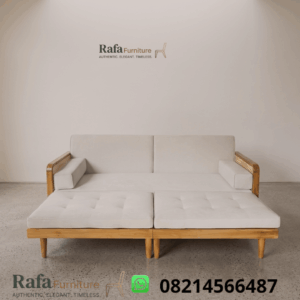 Sofa Bed Jati Solid Modular Tarik Multifungsi
