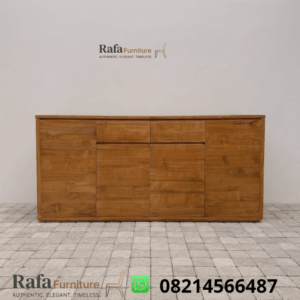 Credenza Jati Solid 2L4P Handleless Flat Panel 3