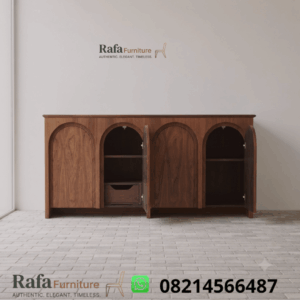 Harga Bufet Jati Pintu Arch 4 Pintu Solid